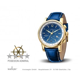 Kronsegler Admiral Diamond Chronograph gold/blue